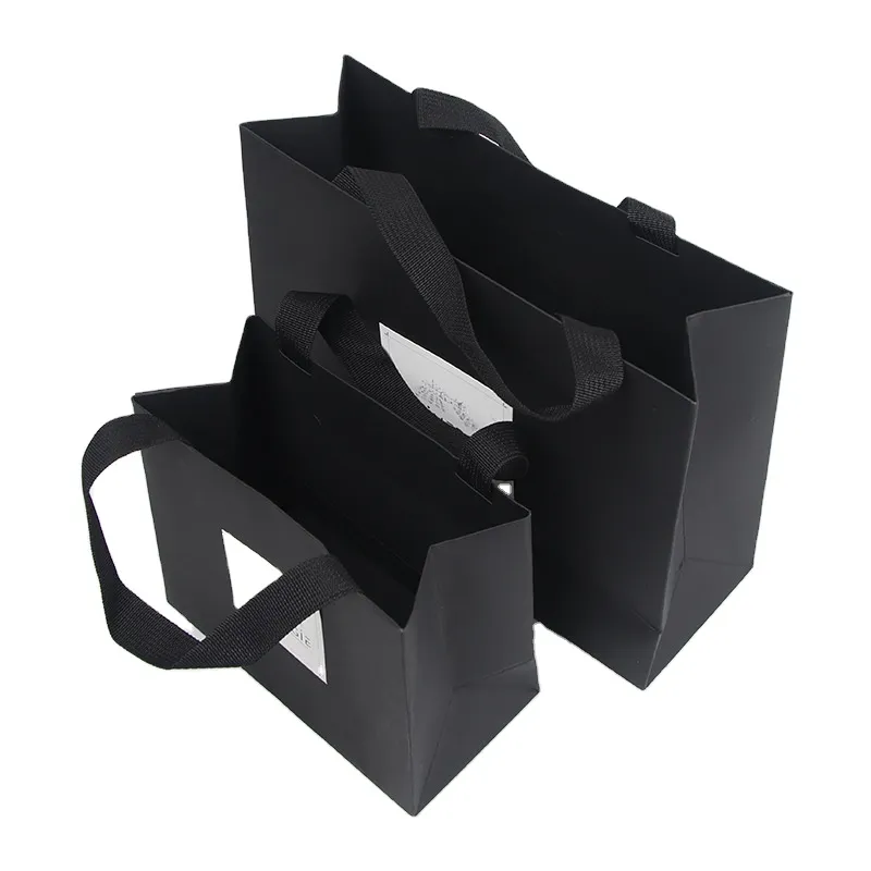 Custom Wholesale Biodegradable Small New Design Black Wedding Shopping Gift Paper Bags - Buy Custom Wholesale Biodegradable Recyclable Personalized Packaging Gift Bags With Logo,Customized Christmas Boutique Clothing Shopping Bottom Bags Paper Wholes