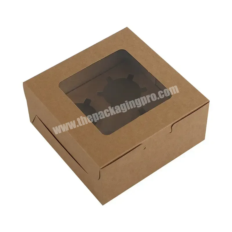 Custom Wholesale Printed Food Safe Cake Puff Takeaway Pastries Packing Boxes Kraft Pastry Packaging Paper Box With Window - Buy Custom Printing Recycled Eco Friendly Round Folding Egg Donut Lunch Heart Carton Birthday Cake Cardboard Kraft Paper Boxes