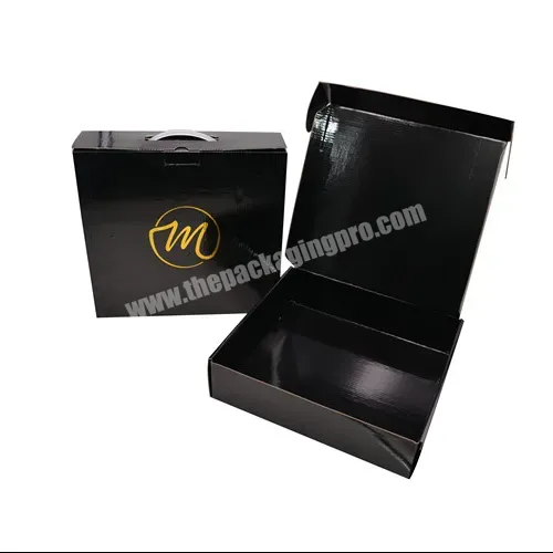 Customized Black Paper Mailing Shipping Box With Handle Hair Extensions Gift Subscription Box For Shave Skin Care Coffee - Buy Mailing Shipping Box With Handle,Hair Extensions Gift Packing Subscription Box,Customized Subscription Box For Shave Skin C