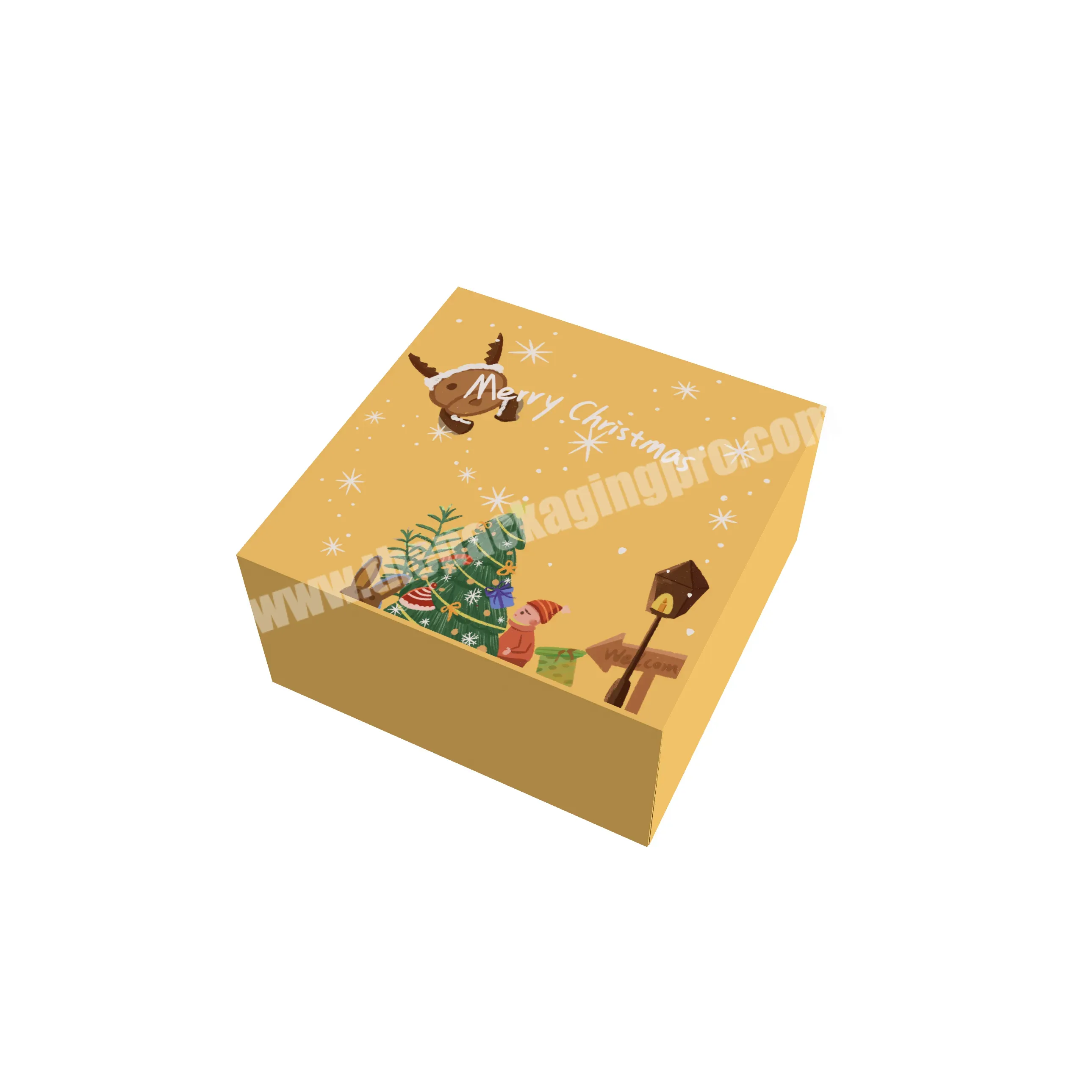 Customized Decoration Yellow Cardboard Paper Christmas Packaging Gift Advent Calendar Package Box - Buy Christmas Packaging Gift Boxes,Christmas Packaging Boxes,Packaging Boxes.
