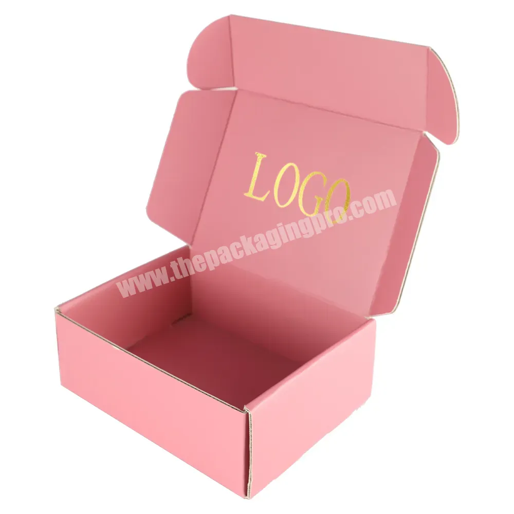 Customized Logo Pink Shipping Boxes For Hoodies Foldable Corrugated Carton Box Underwear Clothing Packaging Mailer Boxes - Buy Pink Shipping Boxes For Hoodies,Shipping Boxes Custom Logo,Clothing Packaging Mailer Boxes.