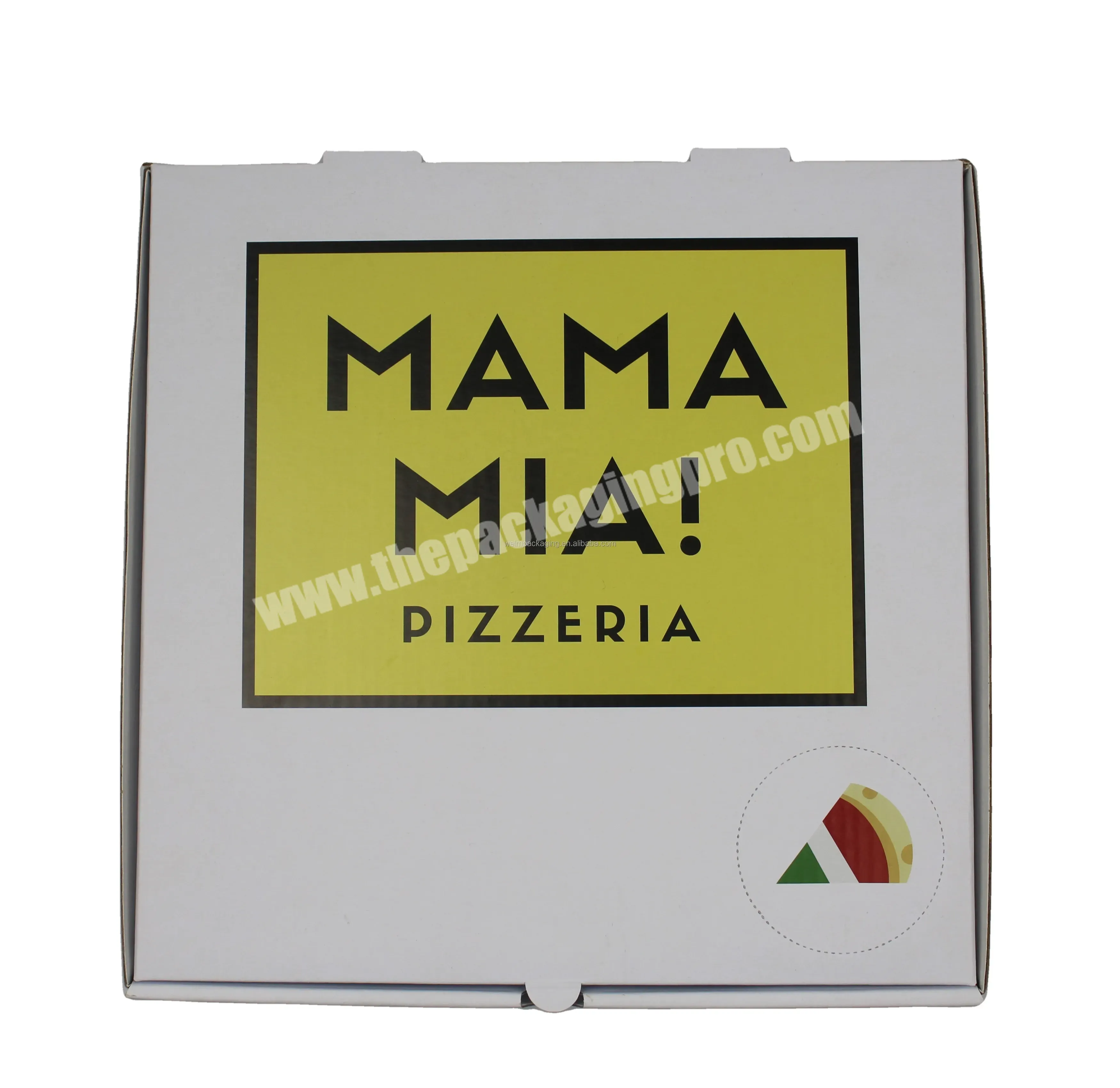 Customized Manufacturers Logo Size White Reusable 10 12 13 14 15 16 Inch Corrugated Paper Food Cone Dough Round Pizza-box Slice - Buy Custom Printed High Quality Recycled 6 8 10 12 14 18 Inches Caixas Para To Go Frozen Corrugated Paper Packing Pizza