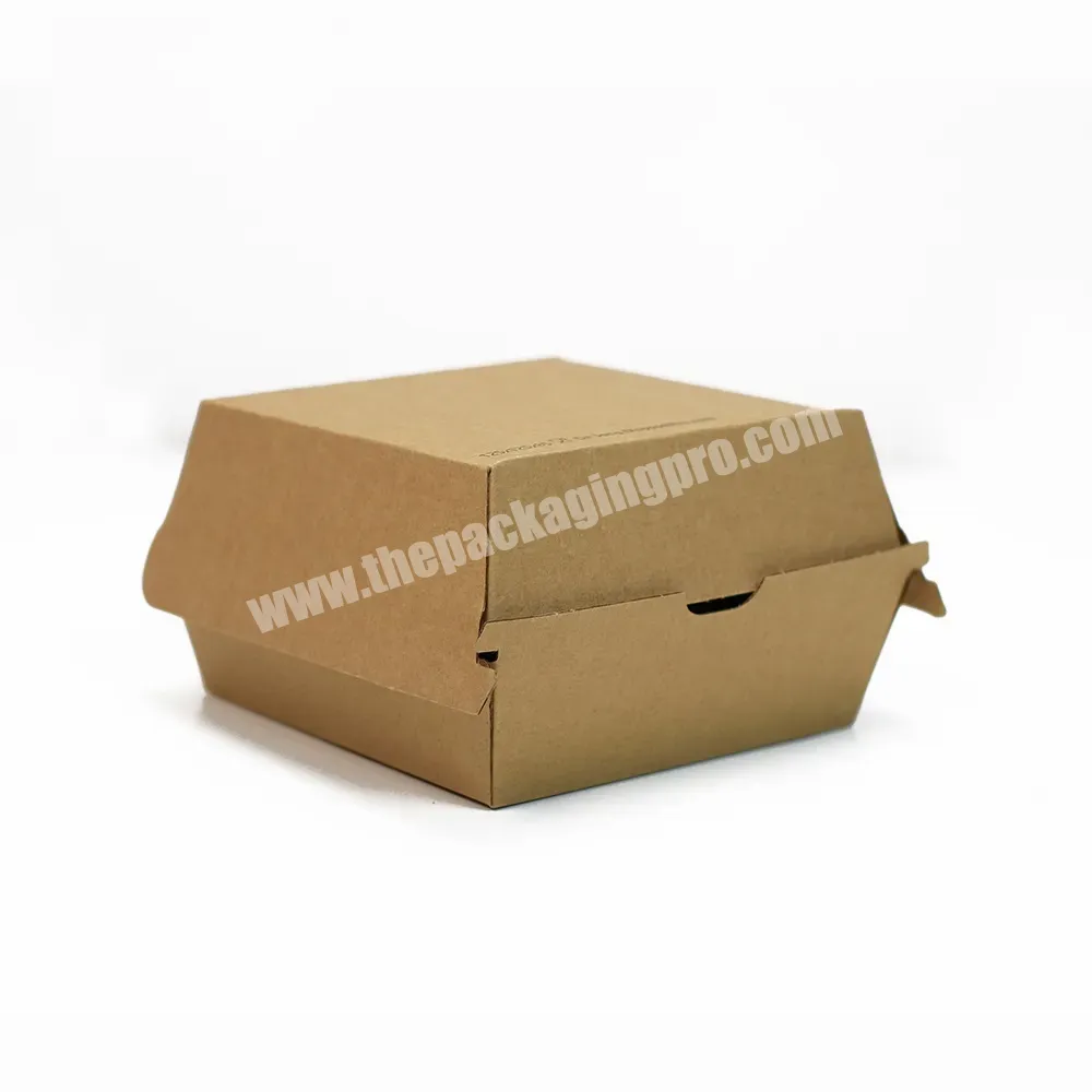 Customized Printed Logo Eco Reusable Potato Chip French Fries Fried Chicken Sushi Paper Hamburger Packaging Clamshell Burger Box - Buy Customized Logo Printed Recycle High Quality Biodegradable Fried Chicken French Fries Hamburger Hot Dog Packing Box
