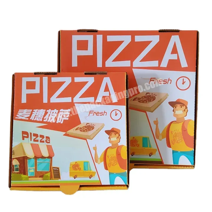 Customized Recyclable Biodegradable Black Square Rectangle 8 10 12 14 16 18 20 Inch Foldable Pizza Food Packing Box - Buy Custom Logo 6 8 10 12 14 16 18 20 Inch Biodegradable Recyclable Folding Packaging Pizza Paper Food Box With Your Own Logo,Custom