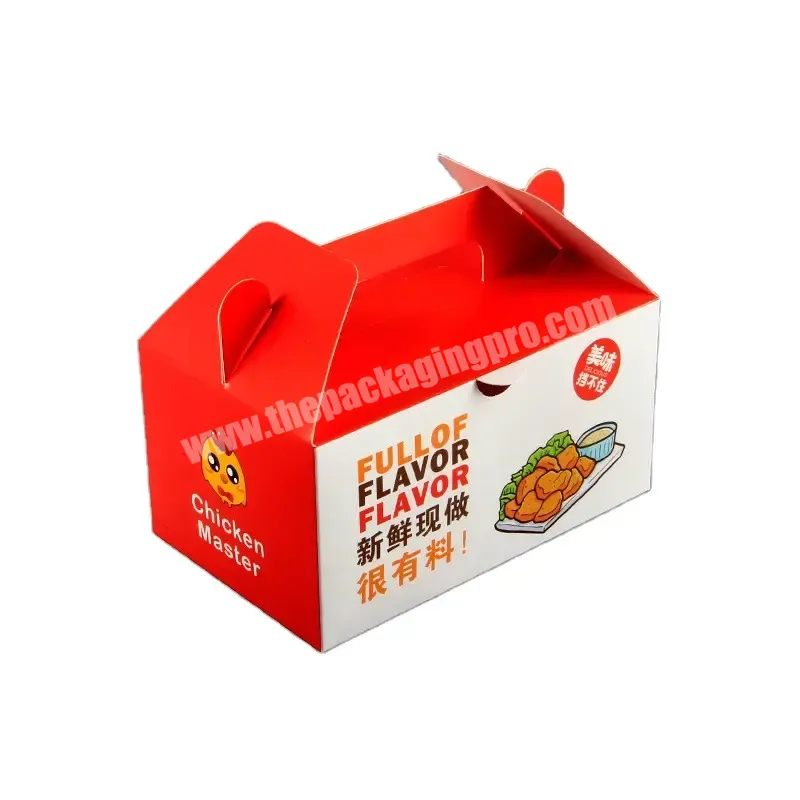 Customized Take Away Food Grade Paper Hot Dog French Fried Chicken Carton Burger Box Printing Fast Food Packaging - Buy Custom Biodegradable Logo Recyclable Disposable Fried Chicken French Fries Cardboard Corrugated Paper Packaging Carton Food Box,Ch