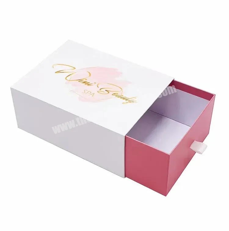 Drawer Box With Satin Lining And Window - Buy Gift Box With Silk Lining,Human Hair Extension Box,Luxury Gift Box.