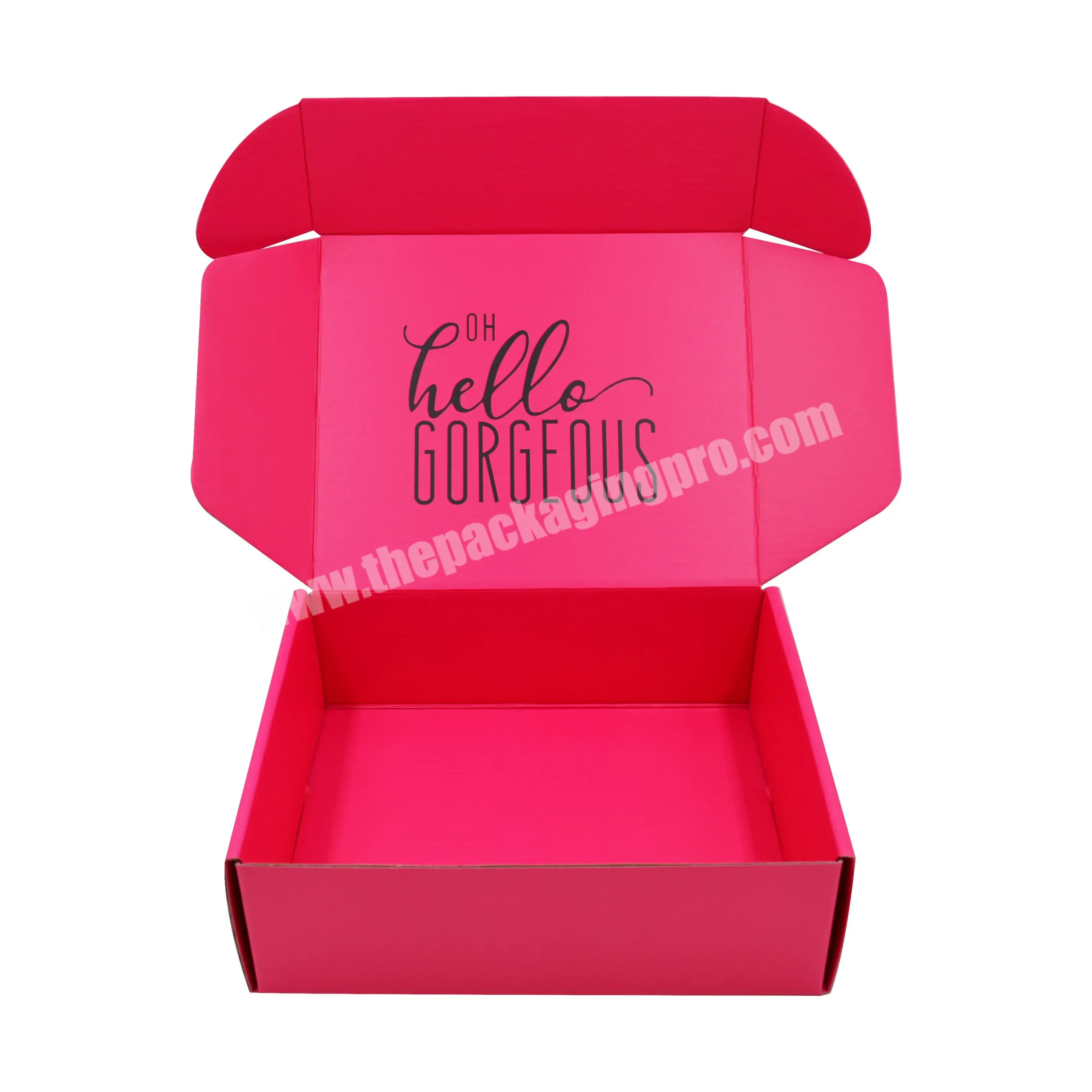 Durable Pink Beauty Gift Box Cardboard Packaging Cosmetics Clothing Shoes Paper Mailer Box Recycle Custom Print Shipping Box - Buy Pink Box,Custom Paper Box,Beauty Box.