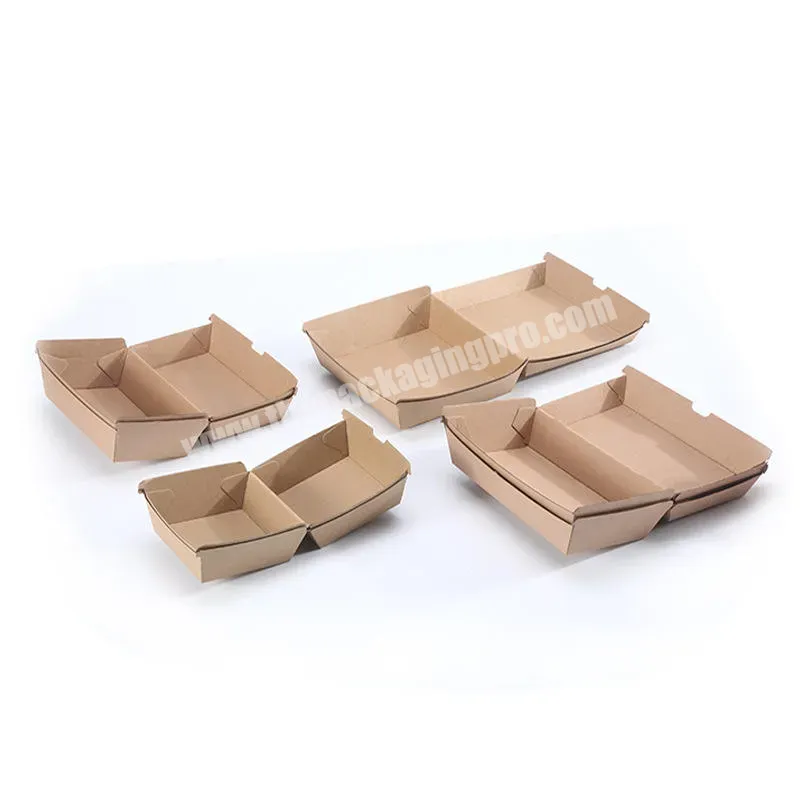 Factory Customized High-quality Recyclable Hamburger And French Fries Hot Dog Box Paper Packaging Food Packaging Box - Buy Custom Small Capacity Folding Paper Oil-proof Packaging Boxes Brown Kraft Paper French Fries Box Kraft Paper Food Container,Cus