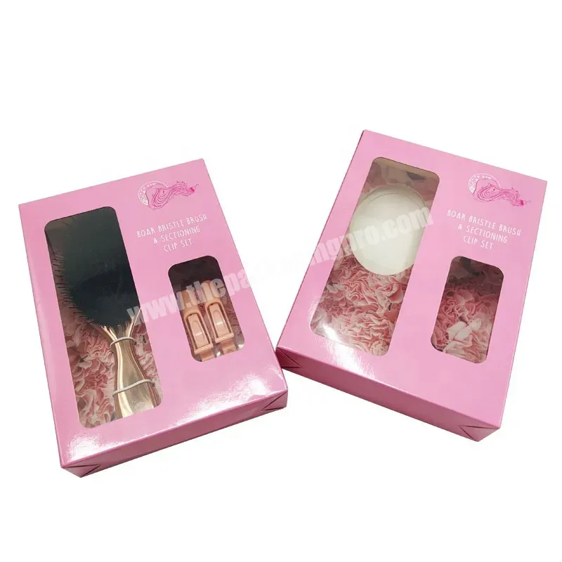 Hair Acessessories Paper Box Women Hair Comb And Brush Set Packaging Box Human Hair Brushes Clip Shipping Display Box Customised - Buy Small Paper Box Packaging,Hair Acessessories Paper Box,Human Hair Brushes Shipping Box.