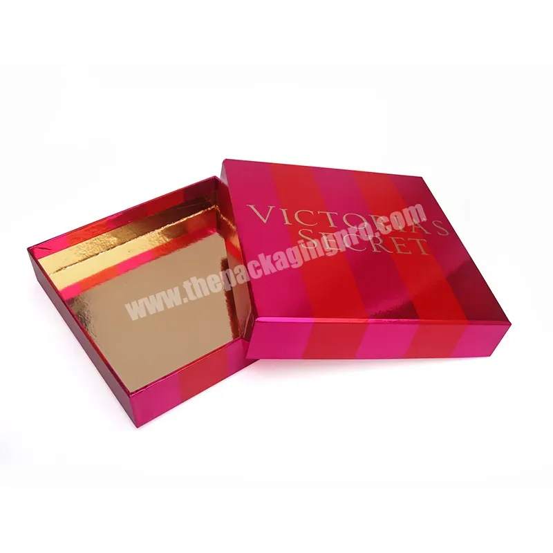 Hello Beautiful Box Pink Cosmetics Design Custom Bra Scarf Lingerie Swimsuit Packaging Logo Printed Gold Cardboard Box Luxury - Buy Bra Box Packaging,Luxury Gift Box,Scarf Box Custom.