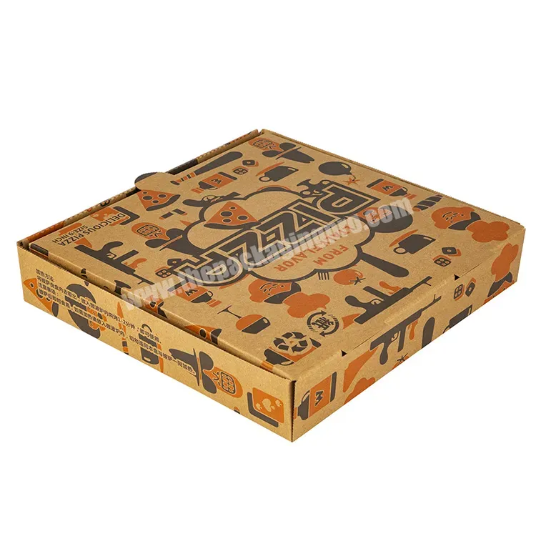High Quality Custom Logo Pizza Box Packaging Customized Printed Pizza Boxes - Buy Paper Box For Pizza,Pizza Box,6 8 10 12 14 16 18 20 Inch Pizza Box.
