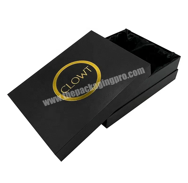 Luxury Black Paper Jewelry Gift Packaging Box Lid And Base Box - Buy Textured Paper Box Packaging,Jewelry Gift Packaging Box With Velvet Foam,Ring Box With Logo Custom Printed.