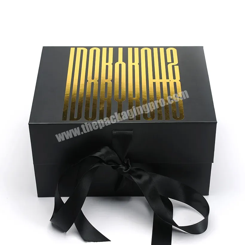Paper Boxes Manufacture Luxury Packaging Black Clothing Gift Shoes Accessories Customized Hair Ribbon Fur Wigs Socks Bra - Buy Paper Shoe Box,A4 Size Paper Box,Folding Paper French Fries Box.