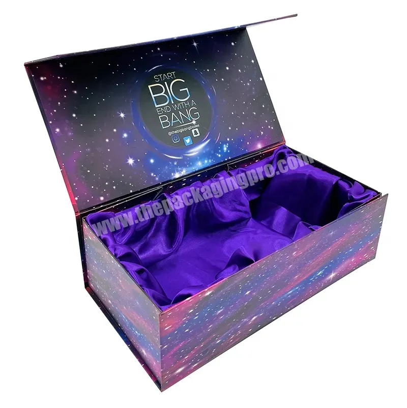 Purple Gift Box With Silk Lined Perfume Packaging With Logo Custom - Buy Magnetic Gift Box With Silk Lined,Gift Box With Satin Lining,Gift Box For Apparel Watch Perfume Packaging.