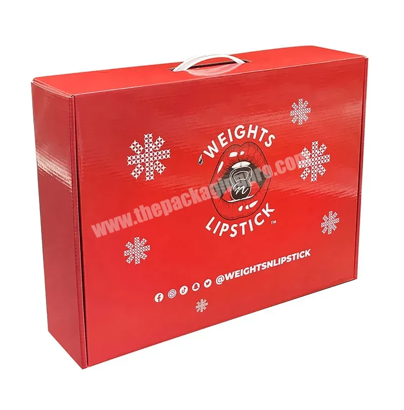 Shipping Box With Plastic Handle Custom Cosmetics Paper Mailer Box - Buy Christmas Gift Box,Shipping Box Cardboard Luxury Custom,T Shirt Mailer Box.