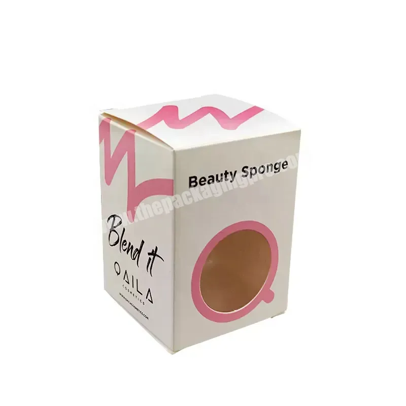 Small Paper Box Makeup Tool Eyeshadow Beauty Egg Cosmetics With Window Logo Custom Skincare Bottle Gift Box Packaging Customized - Buy Small Paper Box Packaging,Cosmetics Box With Window,Skincare Bottle Gift Box Packaging.