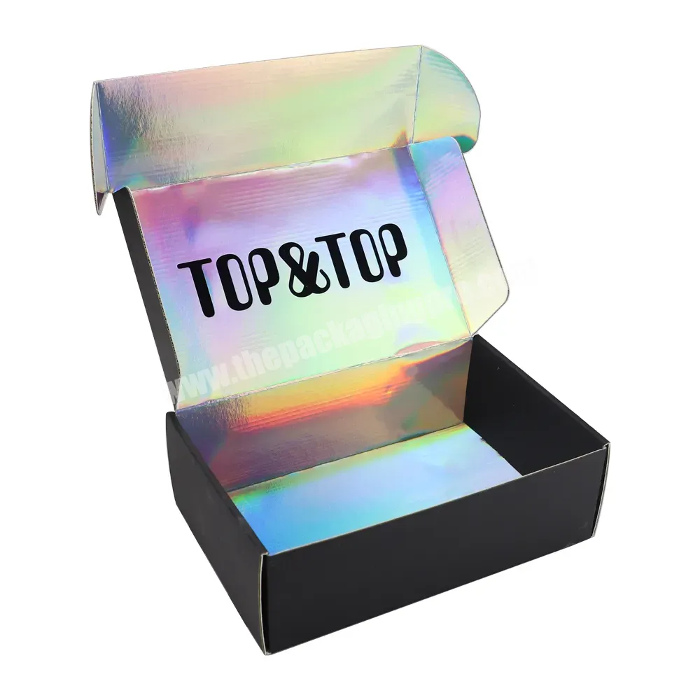 Supplier Wholesale Custom Personalised Folding Holographic Gradient Paper Carton Corrugated Mailing Shipping Gift Packaging Box - Buy Corrugated Box,Holographic Box,Holographic Mailing Box.