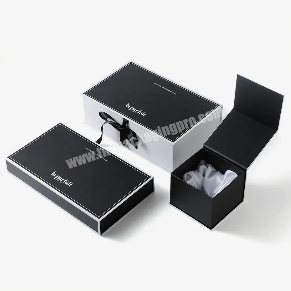 Wholesale Cosmetic Gift Set Skincare Packaging Box With Foam Insert For Luxury Cosmetic Packaging - Buy Wholesale Luxury Magnetic Closure Gift Box For Cosmetic Packaging,Custom Logo Recycled Cardboard Packaging Magnetic Closure Matte Black Rigid Pape