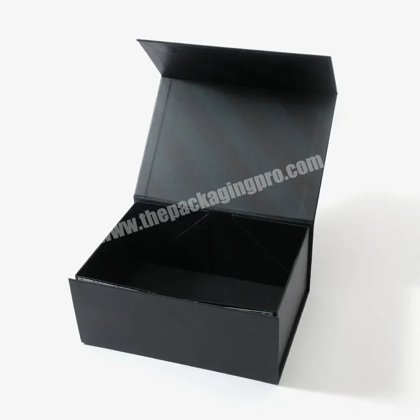 Wholesale Custom Printed Handmade Luxury Folding Rigid Paper Cardboard Black Simple Empty Packaging Magnetic Closure Gift Box - Buy Gift Box,Packaging Box,Magnetic Gift Box.