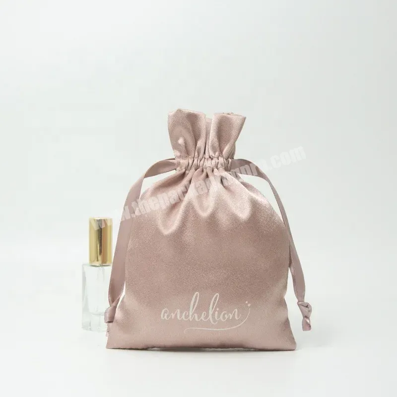 Luxury Custom Cosmetic Packaging Drawstring Bag Jewelry Satin Bag With Logo - Buy Cosmetic Dust Pouch,Satin Drawstring Bag,Custom Satin Bag With Logo.