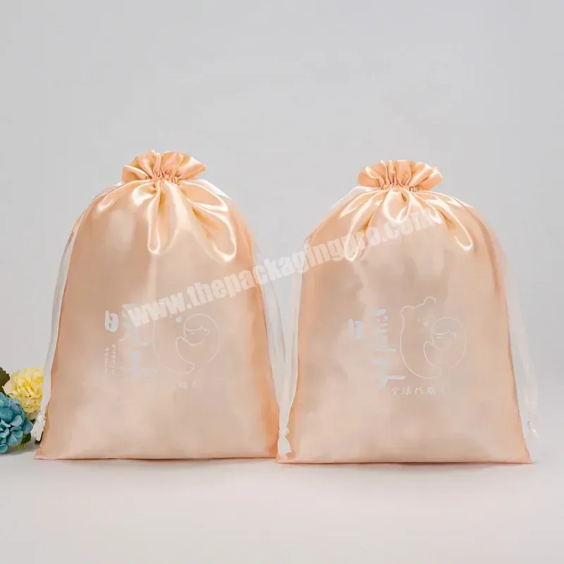 Printed Hair Collection Satin Pouch Drawstring Satin Dust Bags - Buy Satin Drawstring Pouch,Hair Collection Custom Bag Printed Logo,Satin Dust Bag.