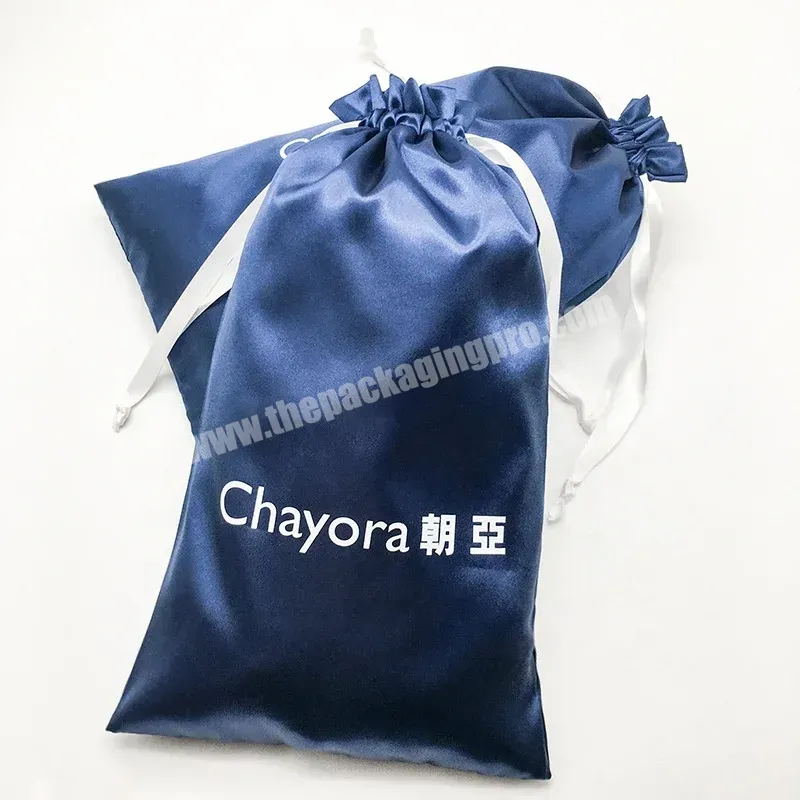 Wholesale Custom Quality Wig Packaging Drawstring Bag Gift Satin Jewelry Bag Cosmetic Dust Pouch With Logo - Buy Jewelry Pouch With Logo,Satin Drawstring Bag,Satin Dustproof Bag.