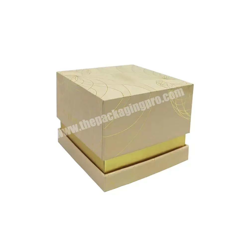 Square Empty Custom Logo Candle Gift Boxes Package With Lid Rigid Cardboard Box Packaging For Candles - Buy Cardboard Box Packaging For Candles,Candle Gift Boxes,Custom Logo Candle Box.