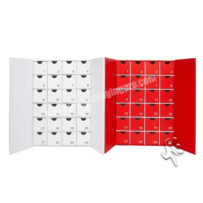 White Custom Printed Advent Calendar Gift Box For Small Gifts With 12 Drawers - Buy Toy Advent Calendar,Advent Calendar Packaging,Box For Advent Calendar.
