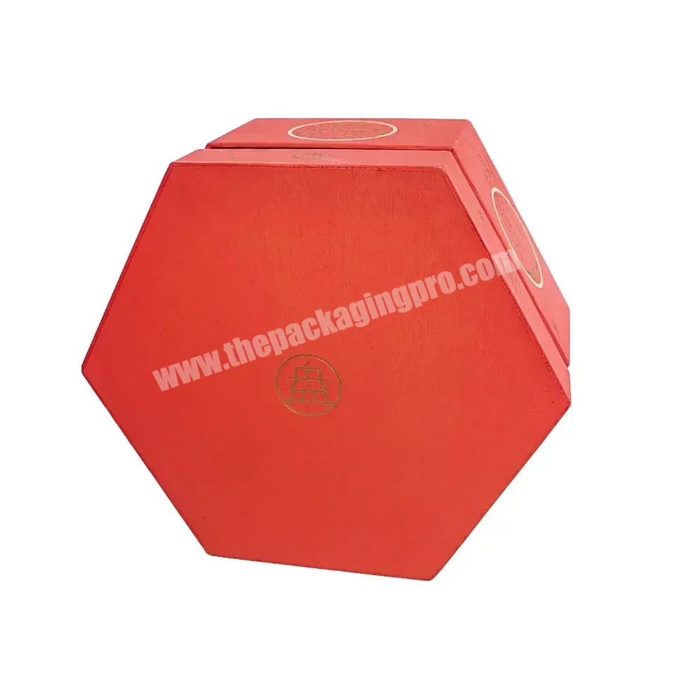 Custom Design Rigid Cardboard Paper Hexagon Sweet Wedding Bridesmaid Red Gift Packaging Box With Ribbon - Buy Gift Box,Hexagon Gift Box,Hexagon Paper Packaging Boxes Rigid Paper Cardboard Box Recycled Paper Box With Lid For Gift.