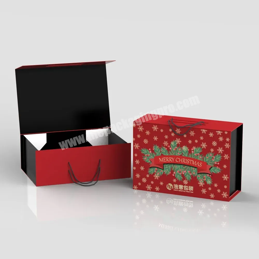 Custom Foldable Rigid Cardboard Cosmetics Clothes Magnetic Paper Gift Packing Box For Christmas Gift Packaging Boxes With Rope - Buy Custom Luxury Magnetic Gift Packaging Paper Box,Paper Magnetic Folding Gift Packaging Box,Luxury Magnetic Paper Box G