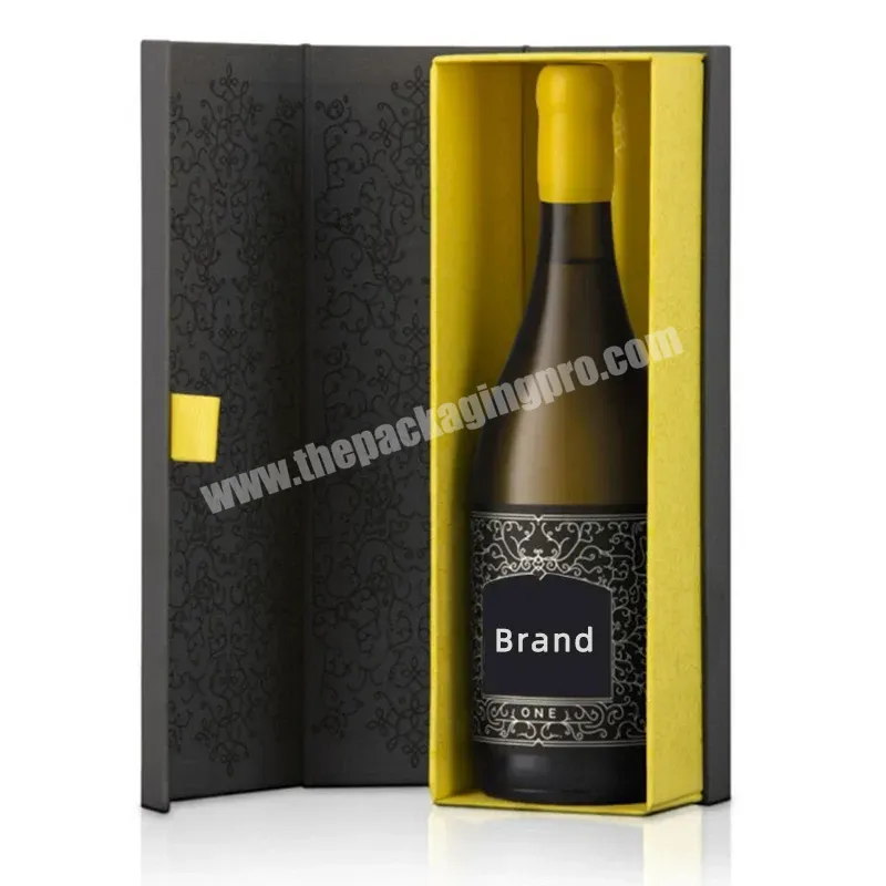 Custom Rigid Cardboard Liquor Packaging Boxes Champagne Whisky Red Wine Paper Gift Box - Buy Paper Wine Box,Wine Box Packaging,Red Wine Box.