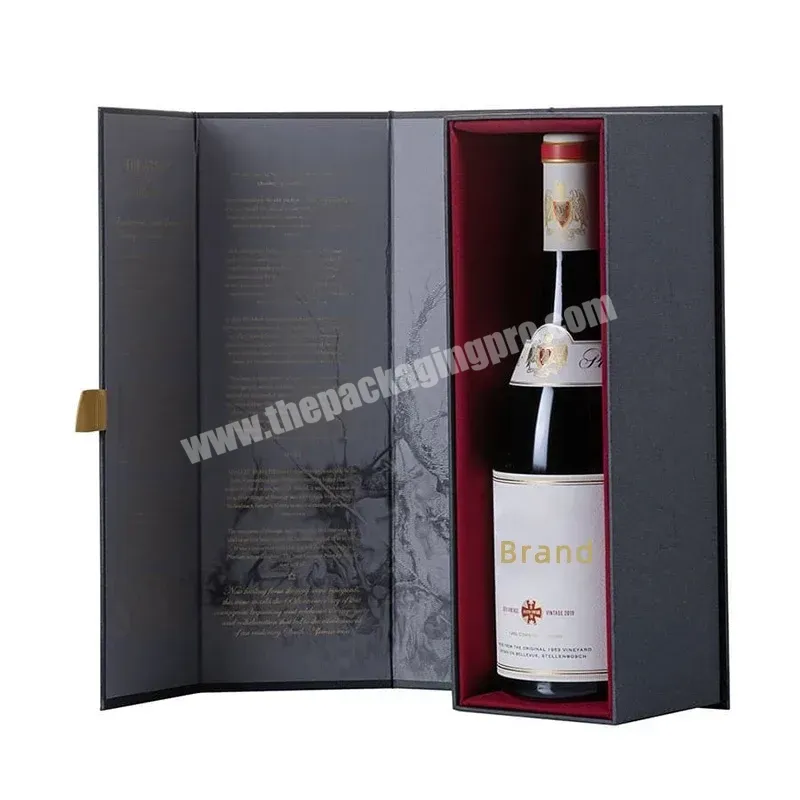 Custom Rigid Cardboard Paper Champagne Boxed Wine Box Packaging For Whisky Alcohol - Buy Paper Boxes Wine,Gift Wine Paper Box,Folding Wine Paper Box.