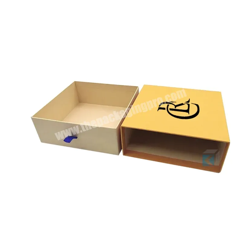 Customized Color Luxury Gift Shopping Art Paper Golden Foil Yellow Packaging Rigid Gift Two Parts Jewelry Drawer Cardboard Box - Buy Folding Cardboard Drawer Paper Packaging Gift Two Parts Jewelry Drawer Oranges Box,Custom Clolor Size Mailer Packagin