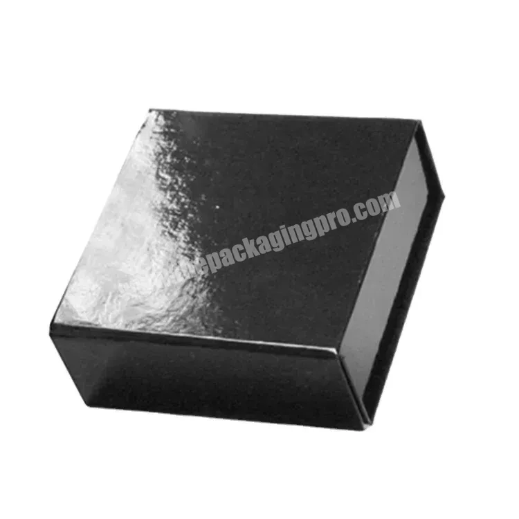 Luxury Rigid Folding Black Paper Packaging Magnet Closure Lid Cardboard Foldable Magnetic Gift Box - Buy Foldable Magnetic Gift Box,Magnetic Black Box,Gift Boxes With Magnetic Lid.